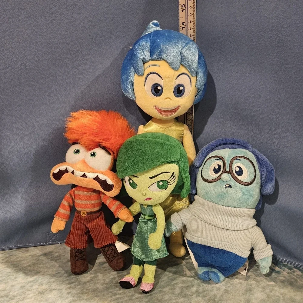Disney Pixar Inside Out Plush Bundle Anxiety Talking Joy Sadness‎ Anger Disgust